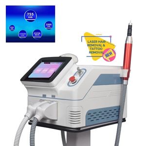 Máquina láser Nueva versión de la máquina de tatuaje YAG 532 1064 nm 808 Diodo Depilación dos en uno Belleza Hogar Comercial Eficiente y seguro