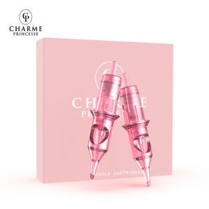 Agujas de tatuaje Charme Princesse Cartucho de maquillaje de tatuaje para tatuajes Pluma Máquinas de pistola Desechable 0.30MM Rosa esterilizada Agujas individuales seguras 230313