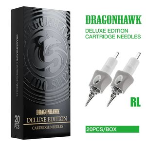 Tattoo Needles Pro Caja desechable de 20 piezas Cartucho de agujas de tatuaje estériles para pluma rotativa de tatuaje Suministros de revestimiento redondo Maquillaje para Dragonhawk 231030