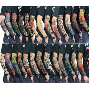 Tattoo stretched arm sleeve Outdoor Sport Riding sleeves sunscreen UV protection Elbow armband for men women fashion hip-hop sleeves