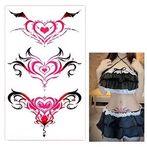 Tatouages Sexy Heart Design Stickers Tattoo Tattoo Femmes étanches FaTTOO TATOO ART SIMULATION SEXHET