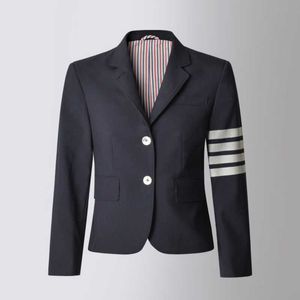 TB THOM – vestes pour femmes, blazer de marque à la mode coréenne, Jesery blanc, manteau en Jersey à 4 barres, ensemble de costume d'affaires décontracté, 2024