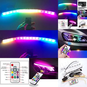 TCART LED VOITURE FLEXIBLE RVB DRL RÉLOCE COMMANDE COLORFUL BIGHIL STRIP DE DÉCORT POUR KIA RIO CEED SOUR SPORTAGE AACCESSORIES