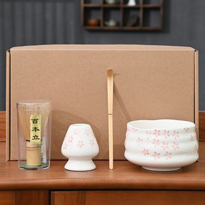 Tazas de té Juego de Matcha japonés Batidor de bambú seguro Cucharadita Juegos de té Tienda de bebidas para interiores Herramientas para hacer té Accesorios Regalos de cumpleaños hogar 230919