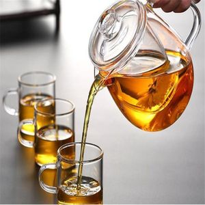 Infuseurs à thé théière domestique être capable de résister à haute température filtre intérieur passoire en verre infusion fleurs feuilles racines etc273l