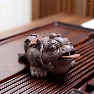 Thé Animaux Céramique Style Chinois Cérémonie Porcelaine Animal Créatif Animal Grenouille Tee Haustier Theiere Accessoires