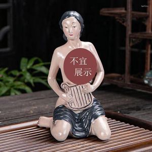 Figurita de cocina para mascotas de té hecha a mano, juguetes de lujo para niñas desnudas para mascotas, servicio de Tetera Theiere de estilo chino