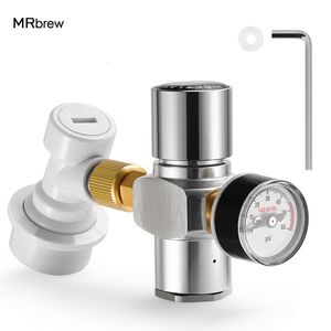 Coladores de té Cerveza Keg Co2 Cargador 060PSI Mini Regulador Dispensador portátil con bloqueo de bola Desconexión rápida para elaboración casera 230901