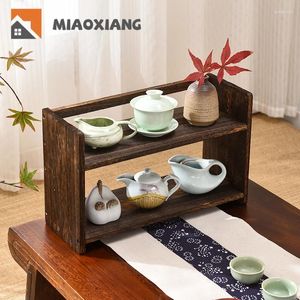 Plateaux de thé bogujia bois massif chinois duo mural ba ge ba ge bourse small ensemble moderne et simple rangement en pot