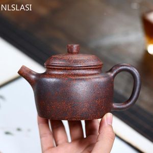 Tradition de thé chinois chinois yixing bois de bois de chauffage de chauffage pourpre argile théière à main