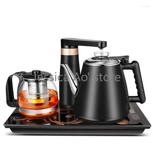 Juegos de té 220V 1L hervidores dobles Cocina de Inducción inteligente práctico juego de té olla con hervidor de acero inoxidable