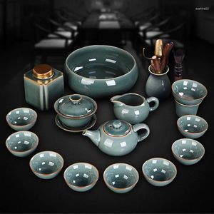 Ensembles de thé à thé chinois tasse de thé traditionnel Matcha Bamboo Wisk Accessoires japonais Bubble Bubble Jogo de Cha Porcelana Porcelain Yyy35xp