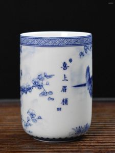 Jingdezhen – service à thé Imitation Yongle sous glaçure, tasse à Coke en porcelaine bleue et blanche, goût à bouche droite, thé Antique