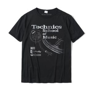 Technics School of Music Tops Tops Tees Día de Navidad Camisa Camisa Men Top Camisetas Classic Free Ship 240408