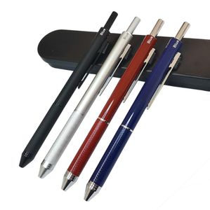 Capteur de gravité 4 en 1 stylo à bille multicolore stylo multifonction en métal 3 couleurs recharge à bille et mine de crayon
