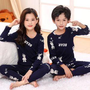 Pyjamas adolescents grandes filles garçons vêtements de nuit vêtements pour tout-petits coton vêtements pour enfants ensembles enfants vêtements de nuit hiver bébé pyjamas 231229