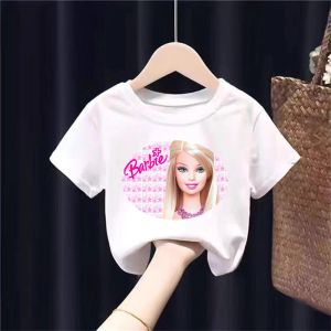 Tees Morphing Image Blonde Barbie Pink, bleu, vert, violet D38 Fashion Tend Top Design Boys Filles Tshirt Kids Kid
