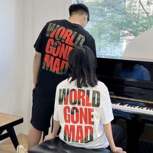 Camisetas Camisetas Lujo Diseñador para hombre Ropa de moda Hombre mono Japón Moda Br Camiseta Hombre Mujer Camo Crazy World Letra Impresión Tendencia Manga corta Marea blanca