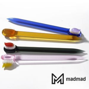 Brosse à dents Verre dabber 135mm Accessoires pour fumeurs Quartz Banger Nail High Borosilicate Glass Bongs Pipes Smoke Oil Wax Rig