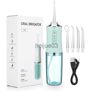 Blanqueamiento de dientes Irrigador oral Agua dental Flosser Agua dental portátil 3 modos Limpiador de dientes Cepillo de dientes Higiene bucal Limpiar USB Recargable x0714