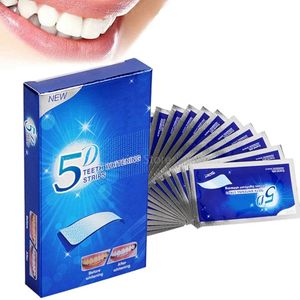 Bandes de blanchiment des dents 14 pochettes 28 bandes d'hygiène buccale pour l'élimination des taches