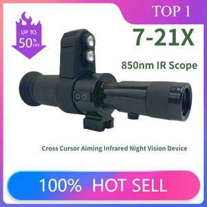 Télescope Jumelles 850nm Curseur Croisé Visant Dispositif de Vision Nocturne Infrarouge Tactique HD Recherche Visée Tescope Set Monoculaire IR Chasse Tescope HKD230627