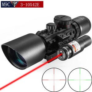 Télescopes 310x42e M9c Red Dot Vie-feu Widefield Riflescope Birdwatching Rifle Scope for Hunting Qd AR Sight .223 5.56 .308 7.62