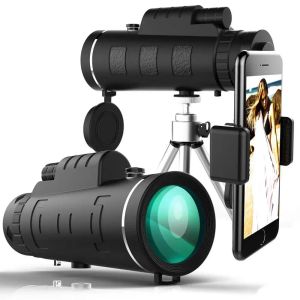 Télescopes 3in1 Lens Universal 40x60 Optical Glass Zoom Telelescope Telephoto Phone Mobile Phone Camera Lens pour iPhone 11 Samsung Smartphones Lens