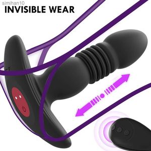 Telesic Vibrant Butt Plug Anal Vibrator Sans Fil À Distance Sex Toys pour Femmes Ass Anal Gode Masseur De La Prostate Hommes Buttplug L230518
