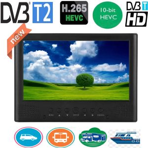 Télévision LeadStar 9 pouces Portable Mini TV TV avec DVBTT2 HEVC H265 10 bits Code 16 9 800 * 480 Double haut-parleur pour voiture à domicile