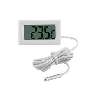 Instrument de température de congélateur professionnel Mini thermomètre LCD numérique Mesure d'humidité Testeur Sonde Thermographe de réfrigérateur pour réfrigérateur DH9472