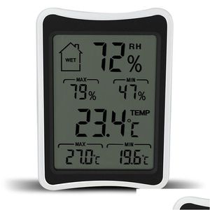 Instrumentos de temperatura Digital Lcd Ambiente Termómetro Higrómetro Medidor de humedad Big Sn Termómetros domésticos para interiores y Dbc D Dhnrj