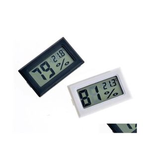 Instrumentos de temperatura Inalámbrico Mini Digital Lcd Medidor de humedad Termómetro Higrómetro Sensor Hogar Sala de estar Dormitorio Mea Homefavor Dhayx