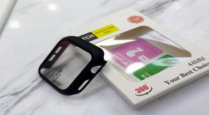 Étui en verre trempé pour Apple Watch Screen Protector mat Bumper avec boîte de vente au détail pour iwatch 7 6 38mm 40mm 41mm 42mm 44mm 459961784