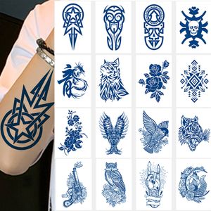 Tatouages temporaires 100 Pcs En Gros Jus D'encre Durable Tatouage Dragon Serpent Ours Body Art Autocollant Étanche Homme Tatoo Bras Étoile Rose Femmes 230621