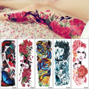 Tatouages temporaires 16 Designs Full Arm Tattoo Sleeve Imperméable Pour Cool Hommes Femmes Autocollants Sur Le Corps Art 272596 230422