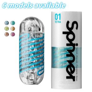 Tenga 6 Estilos Cool Pussy reutilizable Masturbación Silicona Copa de masturbator Masturbator Suction Suction Sex Toys for Spiral Pocket L07O