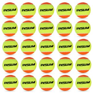 Tennis Balls 50 PCS Beach Standard Pressure Padel Ball Slower Speed for Outdoor Training Paddle 230609