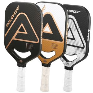 Raquetas de tenis AMASPORT USAPA Aprobado Pickleball Paddle Alargado 3K Fricción Fibra de carbono Textura Superficie Sin bordes PP001 PP002 230612