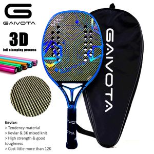 Tennis Rackets GAIVOTA carbon fiber rough surface beach tennis racket with bag 230609