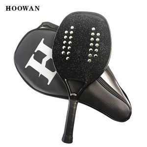 Tennis Rackets HOOWAN Blackshark UD-C Beach Tennis Racket Carbon Double Straight Hole System Soft EVA Core Triangle Base 230606