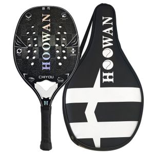 Tennis Rackets HOOWAN Chiyou 24K Beach Tennis Racket Carbon Fiber with 20mm Carbon Frame Fine Balanced Weapon for Advanced Player 230925