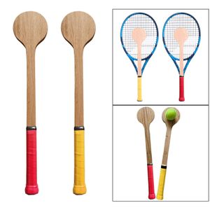 Raquettes de tennis Racket Sweet Spot Racket en bois Spoon Swing Training Racket Précision Pratique Racket Batting Hitting Equipment Gear 230307