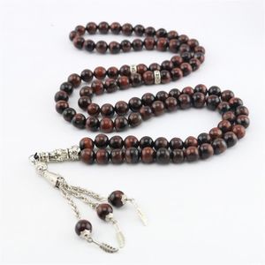 Tenis forma redonda 99 cuentas de oración Rosario musulmán islámico Tasbih pulsera de hilo con cuentas Islam Turquía Mohammed mujeres Men260x