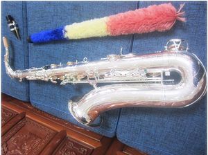 Nuevo saxofón Tenor de alta calidad saxofón T-W020 profesional Bb saxofón latón plateado instrumento musical saxofón con estuche