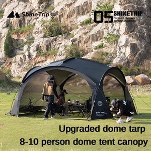 Tiendas de campaña y refugios 8-10 personas Camping Domo Lona al aire libre Jardín redondo Gran dosel Playa Toldo Tienda impermeable Picnic familiar Pérgola