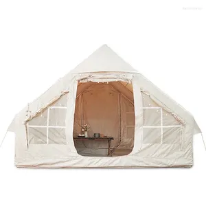 Tentes et abris Tente d'air Camping gonflable en plein air pour 5-8 personnes Gazebo de voyage en maison sauvage