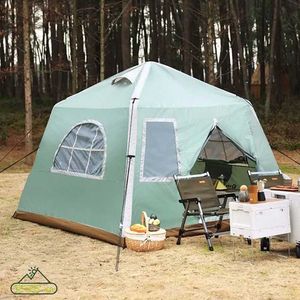 Tentes et abris Équipement de camping tente gonflable en plein air petit outils pop-up fête luxe étanche légère oxford tissuq240511