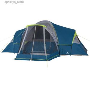 Tentes et abris Fournitures de camping avec 3 chambres d'hôtes et moustiquaires sur le porche pour 10 personnes tentes de camping familiales livraison gratuite tentes extérieures de randonnée naturelle24327