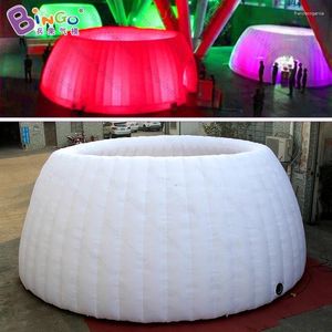 Carpas y refugios EST Diseño Fashion 7x7x2.6 metros Tienda de carpa de domo de aire blanco / Iluminación LED inflable para la venta